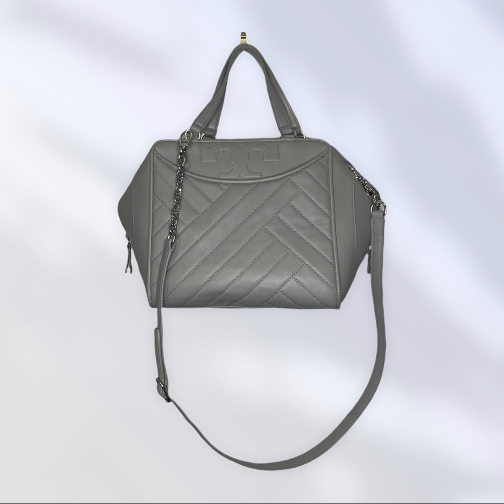 Tory Burch Grey Matelasse Crossbody